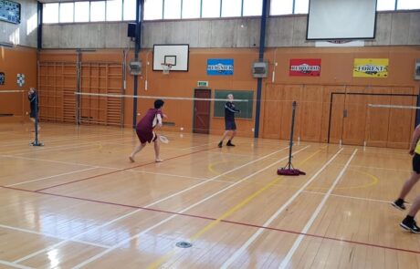 St. John College Hasting students playing badminton