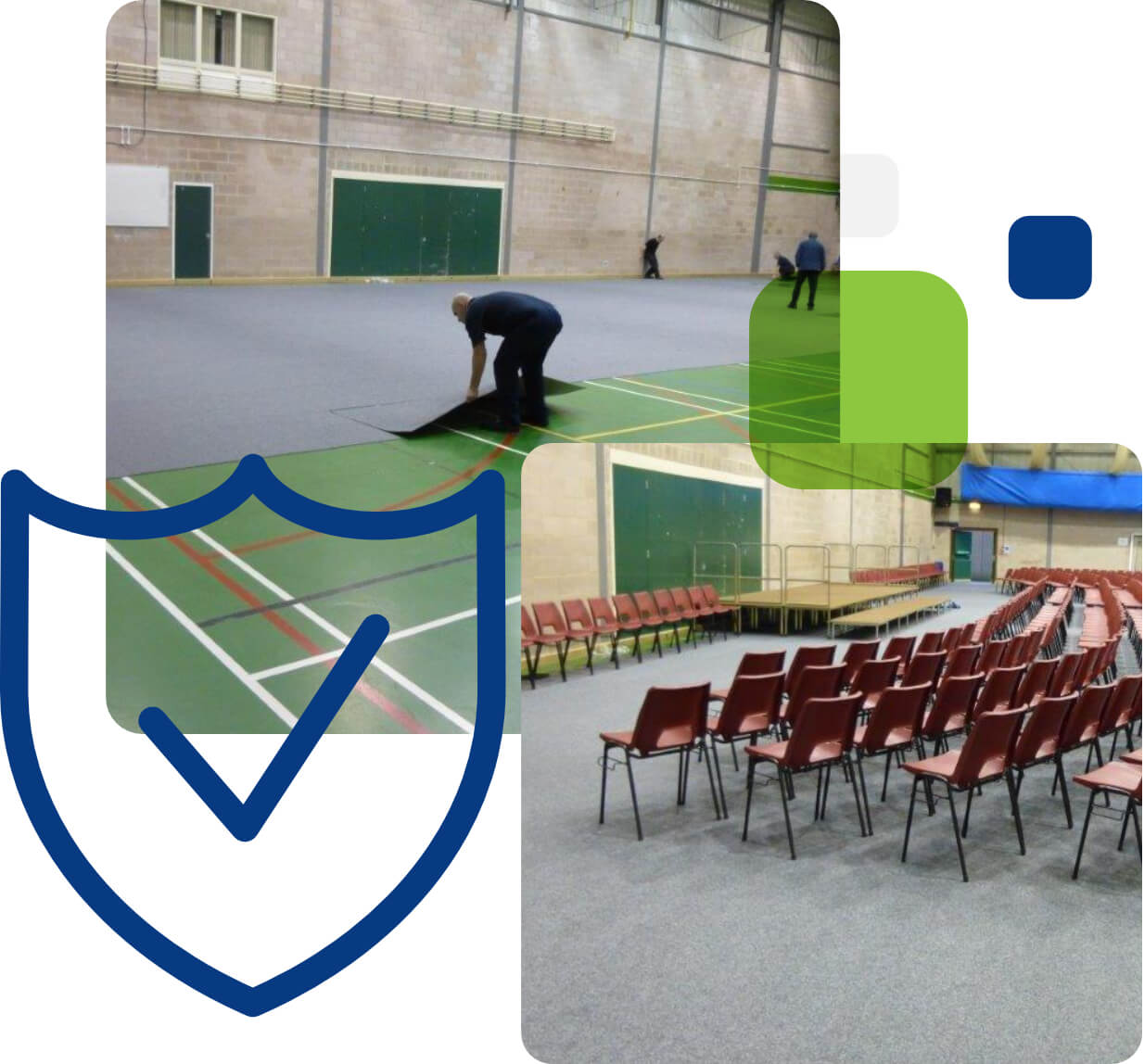 University event using floor protection by SmartSquare