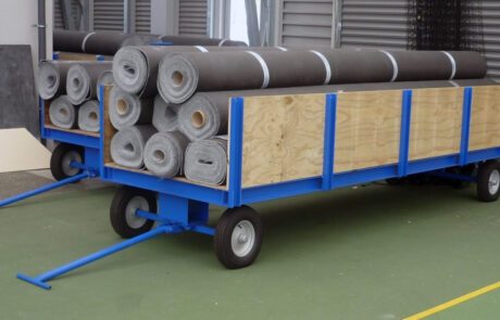 Roll Out Carpet in Storage Trolley